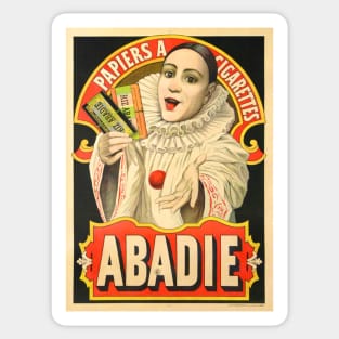 Retro poster - pub - vintage - Abadie - Cigarette paper Sticker